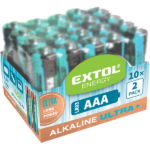EXTOL LIGHT alkáli ultra+ elem 20db, AAA 1,5V