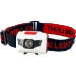 EXTOL LIGHT LED fejlámpa, 1W, 40 lumen, egy fehér és két piros leddel