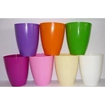 Orchidea kaspó, 13 cm, telt krém színben, nem átlátszó