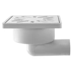 STYRON zuhanytálca szifon, oldalkifolyású, 32mm-es elfolyással, rozsdamentes fém ráccsal (STY-508-RM)