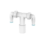 STYRON T-bekötő, dupla szifon mosógéphez, mosogatógéphez