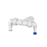 T bekötő mosógép-, és szárítógép csatlakozóval, faltakaró nélkül Ø40/32