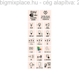 43021 Led izzó E14 információk