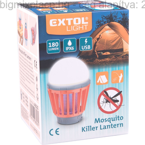 EXTOL LIGHT kerti lámpa, UV szúnyogfogóval