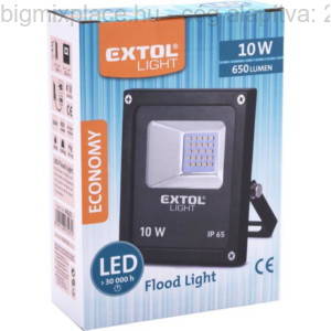 Extol  Light (43221) falra szerelhető LED lámpa, reflektor, 10W, 650lm, 10db SMD LED 