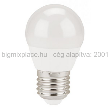 EXTOL LED kisgömb izzó, villanykörte, E27, meleg fehér, 5W