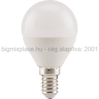 EXTOL LED kisgömb izzó, villanykörte, E14, meleg fehér, 5W, 410 lumen