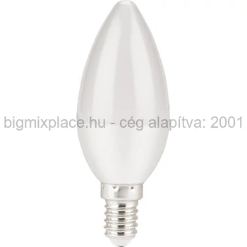 EXTOL LED gyertya izzó, E14, meleg fehér, 5W, 410 lumen