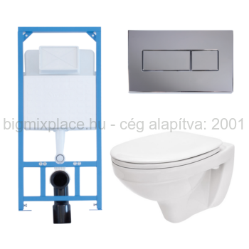 Egységcsomag Niagara Fix, beépített WC tartály, fémvázas, nyomólap, ülőke (E-04)